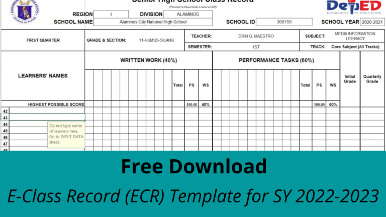 E-Class Record Template