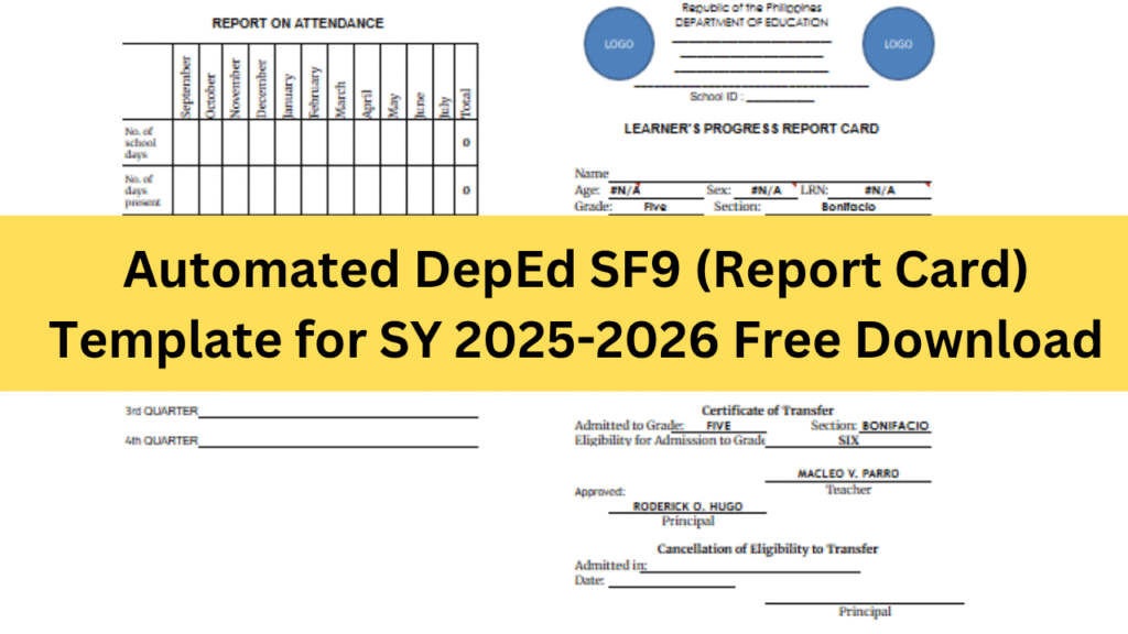 SF9 Progress Report Card
