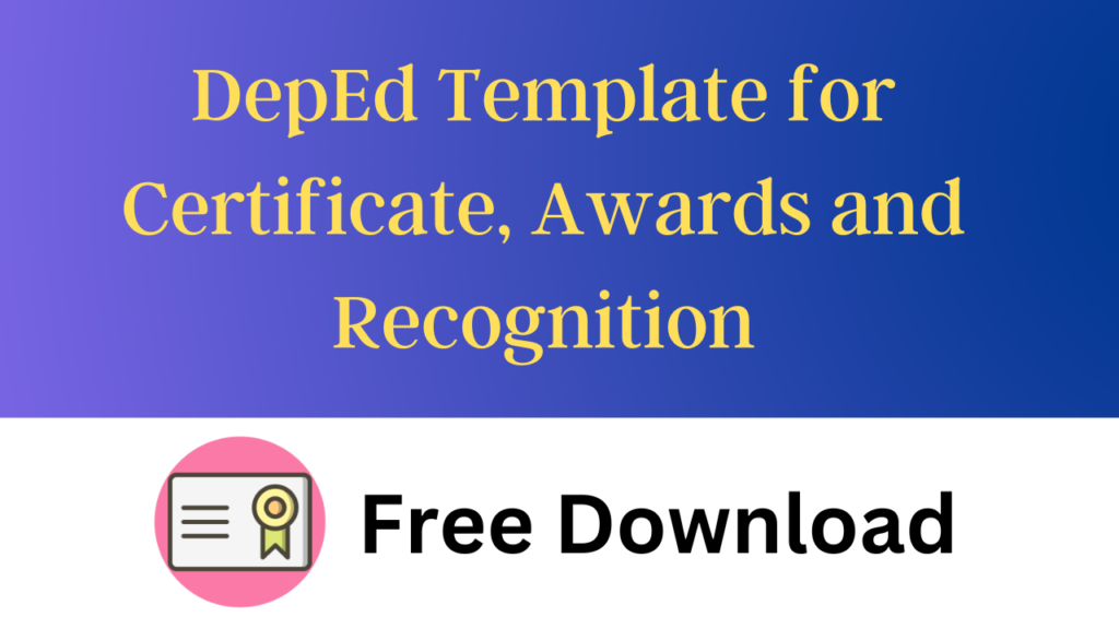 DepEd Certificate Template
