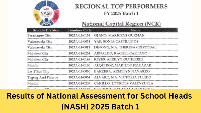 Results NASH 2025 Batch 1