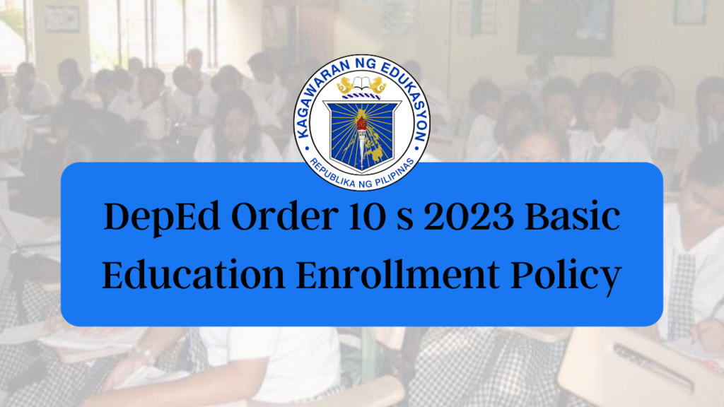 DepEd Order 10 s 2023