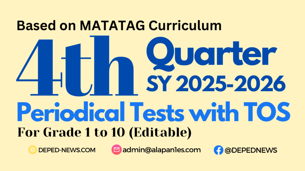 4th Periodical Tests 2026-2027